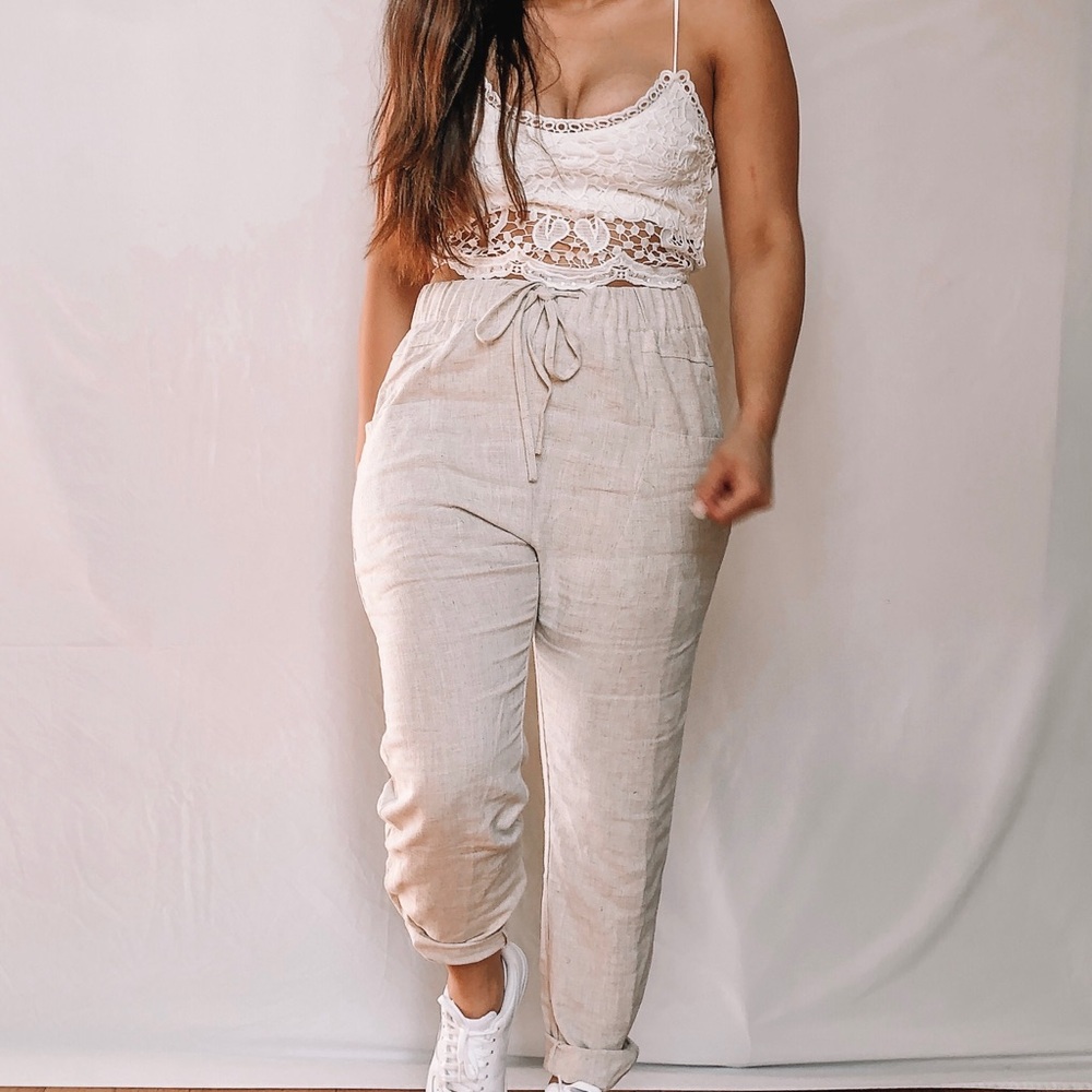 Joggers / Easy Pants - Oatmeal / Beige